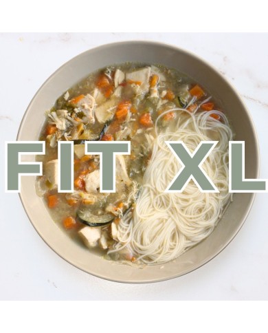 Fit XL - SOPA MINESTRONE CON POLLO Y FIDEOS DE ARROZ