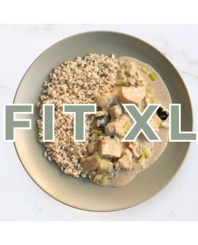 Fit XL - POLLO EN SALSA DE CALABACÍN Y PUERRO CON ARROZ INTEGRAL