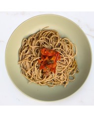 ESPAGUETIS PESTO CON TOMATES ASADOS (300g)