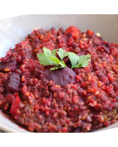 MUJADARA CON CEBOLLA POCHADA