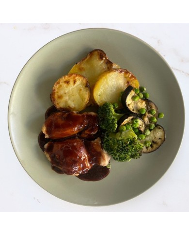 CONTRAMUSLO EN SALSA TERIYAKI CON PATATAS