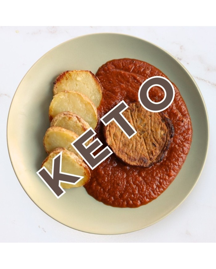 keto HAMBURGUESA DE ATÚN CON SALSA DE TOMATE