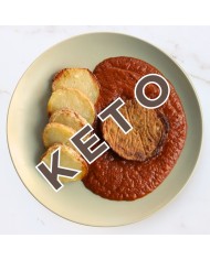 keto HAMBURGUESA DE ATÚN CON SALSA DE TOMATE