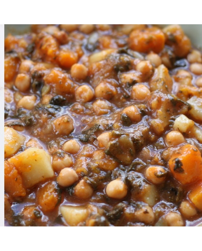 GARBANZOS ESTOFADOS CON CALABAZA