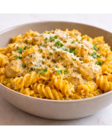 Fit XL - FUSILIS INTEGRALES EN SALSA DE CALABAZA CON POLLO