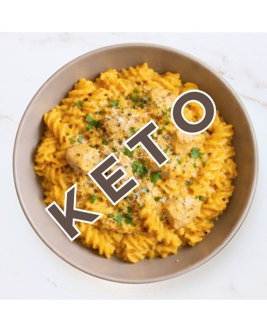 keto PASTA DE LENTEJA EN SALSA DE CALABAZA CON POLLO