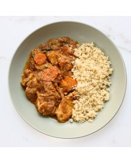veggie TAJINE DE TOFU ESPECIADO CON COUS COUS