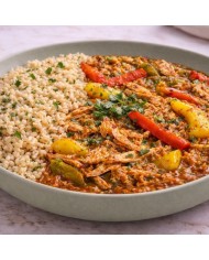 GUISO DE TINGA DE POLLO CON ARROZ INTEGRAL