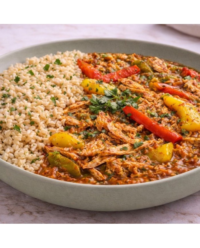 Fit XL - GUISO DE TINGA DE POLLO CON ARROZ INTEGRAL