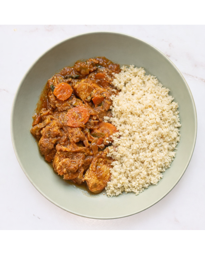 keto TAJINE DE POLLO ESPECIADO CON COLIARROZ