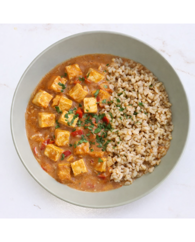 veggie CURRY ROJO DE TOFU CON ARROZ INTEGRAL