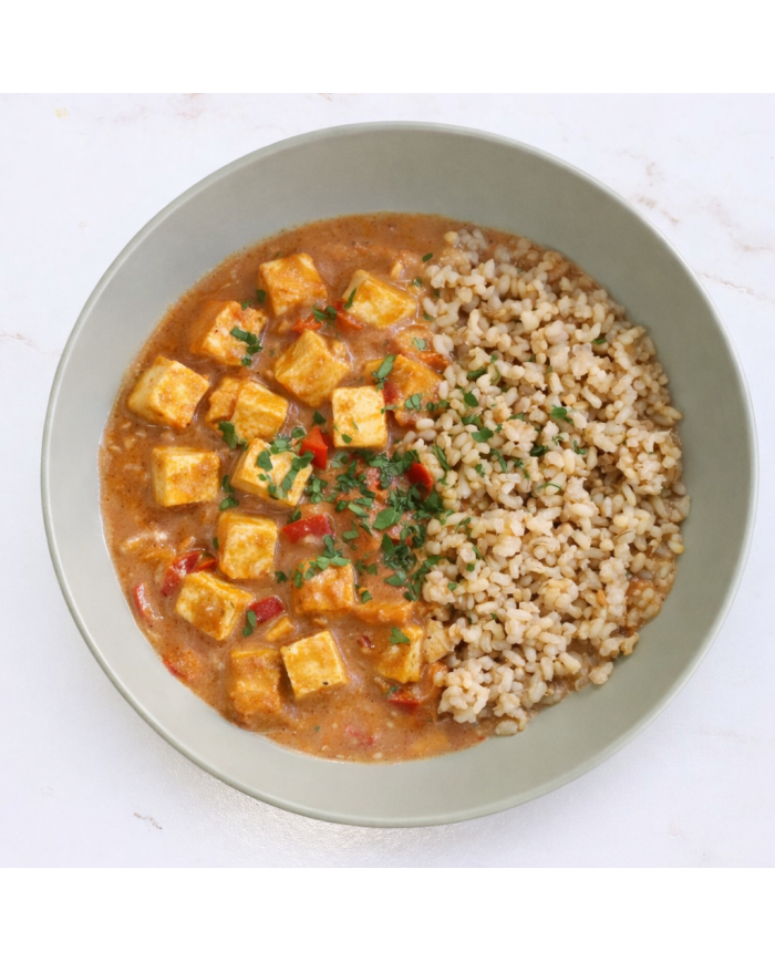 veggie CURRY ROJO DE TOFU CON ARROZ INTEGRAL