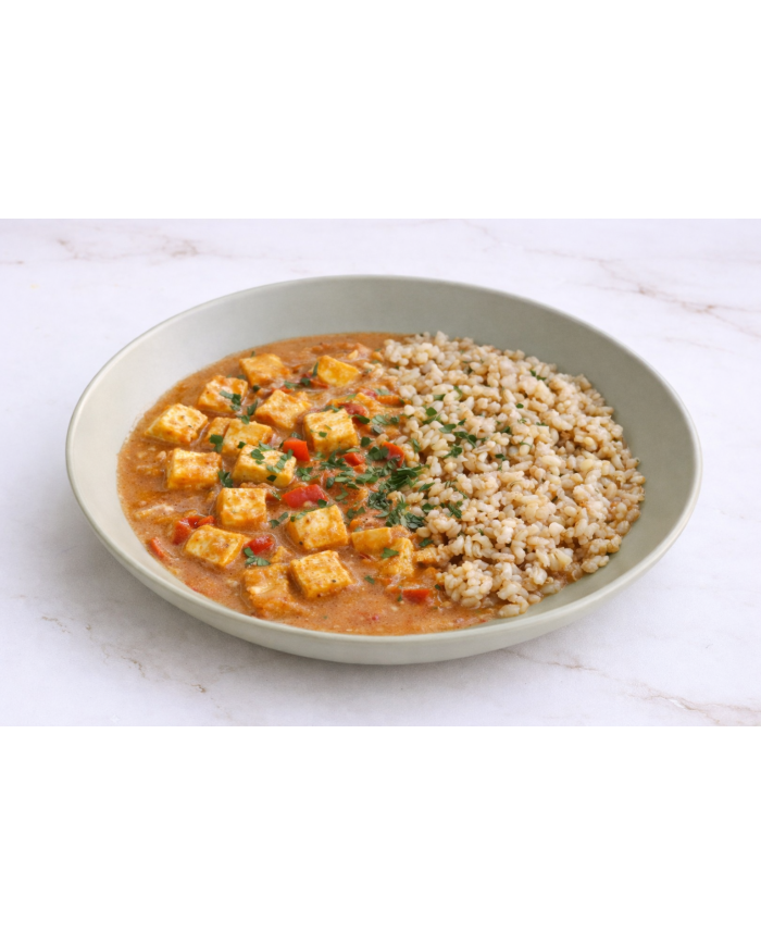 veggie CURRY ROJO DE TOFU CON ARROZ INTEGRAL