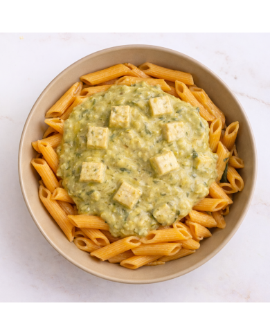 keto PASTA DE LENTEJA CON POLLO EN SALSA DE PUERRO