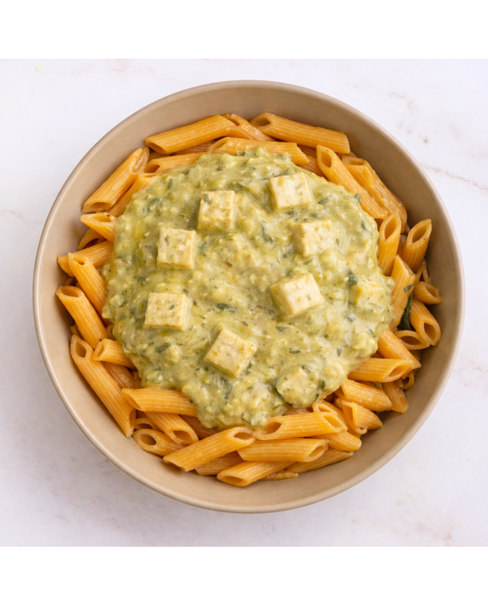 keto PASTA DE LENTEJA CON POLLO EN SALSA DE PUERRO