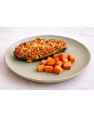 veggie CALABACÍN RELLENO DE SOJA CON BONIATO ASADO