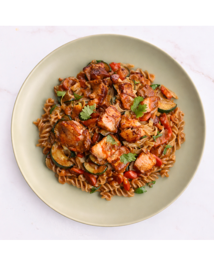 keto SALMÓN TERIYAKI CON VERDURAS