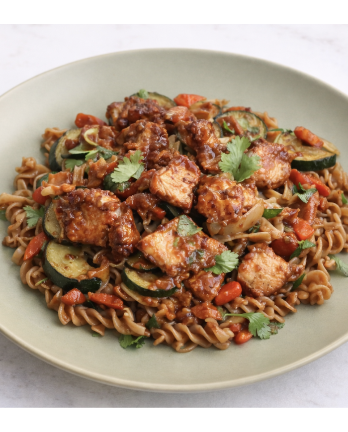 keto SALMÓN TERIYAKI CON VERDURAS