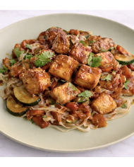 veggie TOFU TERIYAKI CON NOODLES DE ARROZ