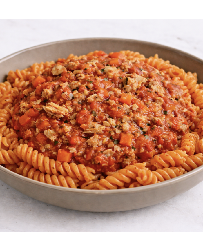 keto PASTA DE LENTEJAS CON BOLOÑESA DE ATÚN