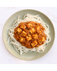 veggie NOODLES DE ARROZ CON TOFU EN SALSA DE CEBOLLA