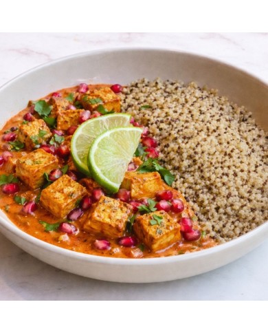 veggie TOFU AL CURRY CON QUINOA