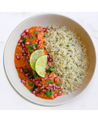 keto SALMÓN AL CURRY CON COLIARROZ