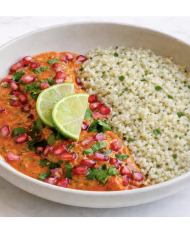 keto SALMÓN AL CURRY CON COLIARROZ