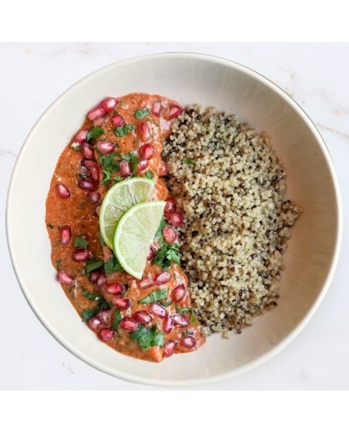 SALMÓN AL CURRY CON QUINOA