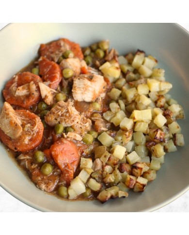 Fit XL - ESCALDUMS DE POLLO EN SALSA CON PATATITA