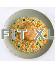 Fit XL - HAMBURGUESA DE SALMÓN CON ARROZ CREMOSO
