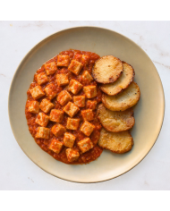 veggie TOFU EN SALSA DE TOMATE CON PATATAS