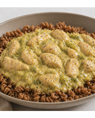 keto PASTA DE LENTEJA CON POLLO EN SALSA DE PUERRO