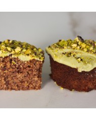 Muffin de matcha, pistacho y limón