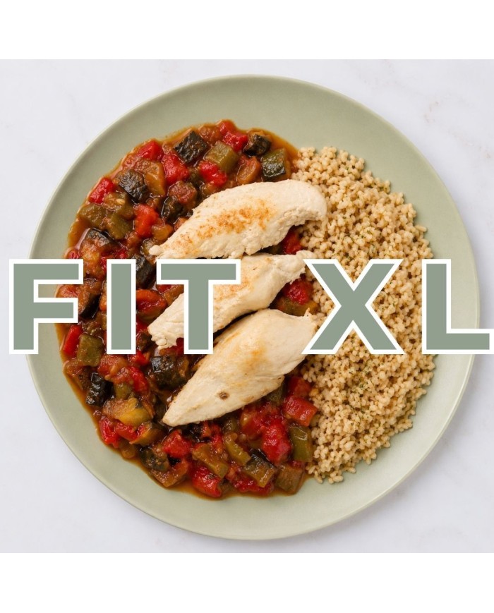 Fit XL - CONTRAMUSLO DE POLLO CON PISTO Y ARROZ INTEGRAL