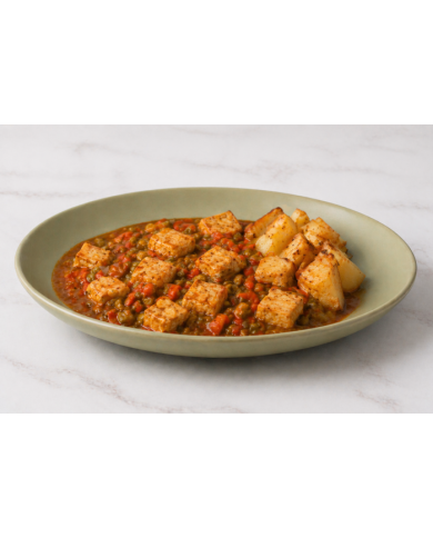 veggie ESCALDUMS DE TOFU CON PATATAS