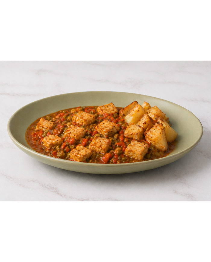 veggie ESCALDUMS DE TOFU CON PATATAS