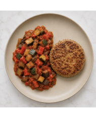 keto HAMBURGUESA DE ATÚN CON PISTO