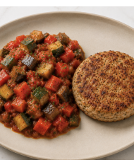 keto HAMBURGUESA DE ATÚN CON PISTO