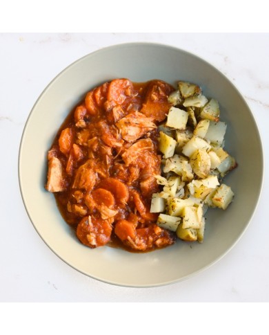 PECHUGAS A LA CEBOLLA CON PATATAS ASADAS