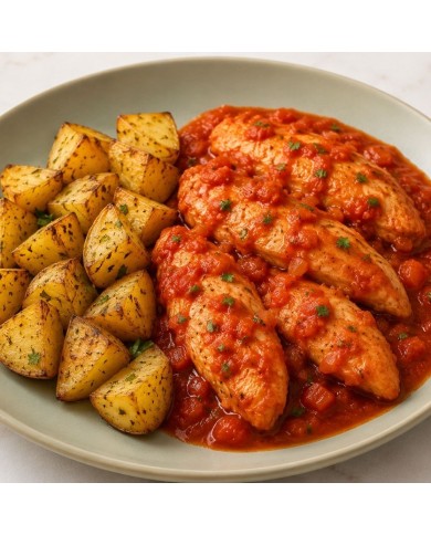 Fit XL - PECHUGAS EN SALSA DE TOMATE CON PATATAS