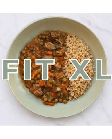 Fit XL - ESTOFADO DE CARNE EN SALSA CON ARROZ INTEGRAL