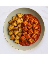 veggie TOFU EN SALSA DE CEBOLLA Y PATATAS