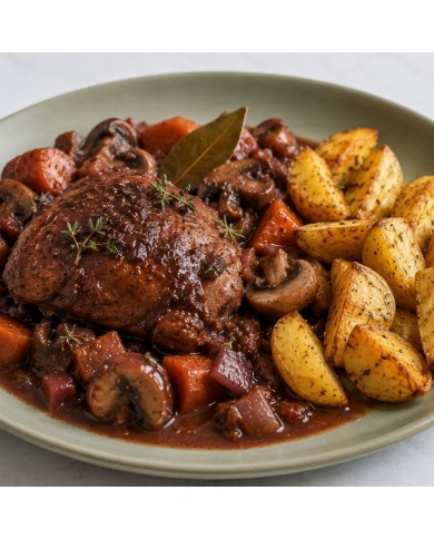 COQ AU VIN CON PATATAS