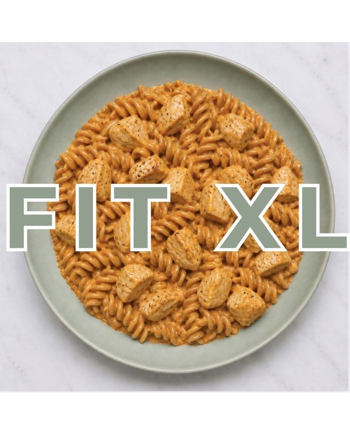 Fit XL - FUSILIS INTEGRALES CON POLLO EN SALSA DE ZANAHORIA