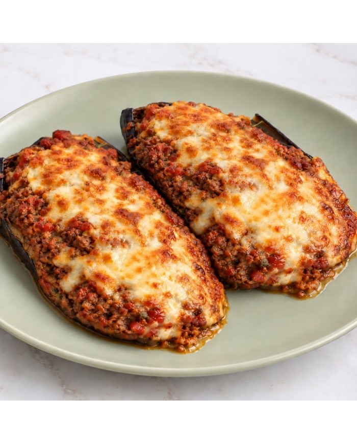 keto BERENJENA RELLENA DE CARNE