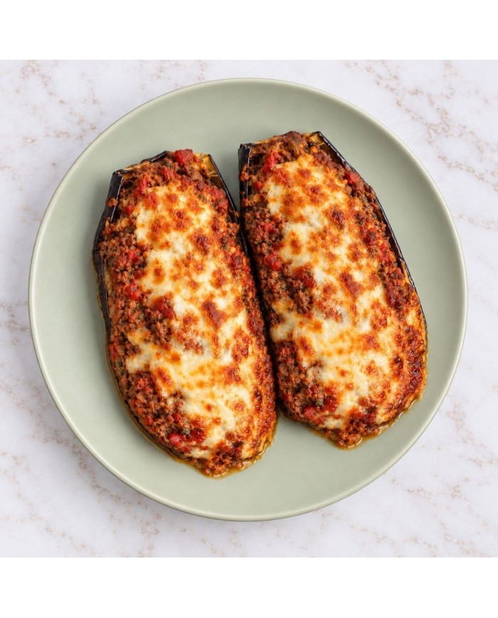 keto BERENJENA RELLENA DE CARNE