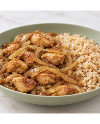 POLLO "AMB CEBA" CON ARROZ INTEGRAL