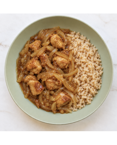 POLLO "AMB CEBA" CON ARROZ INTEGRAL