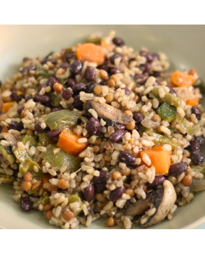 ARROZ A LA HABANA CON FRIJOLES Y LENTEJAS